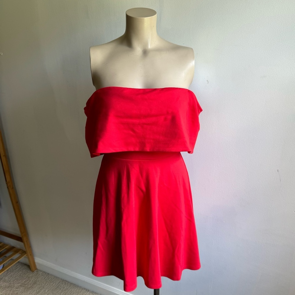 NWT LPA Red off shoulder mini dress